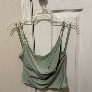 Selfie Leslie Sage Green Cowl Neck Cami Top